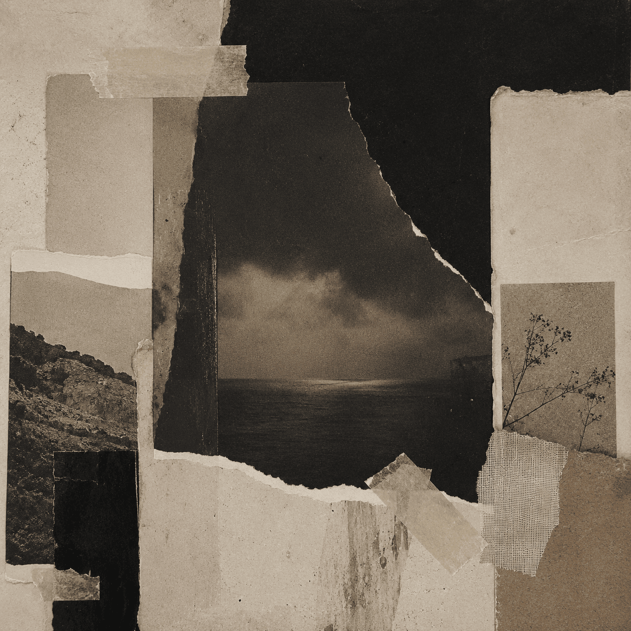 Textured collage artwork